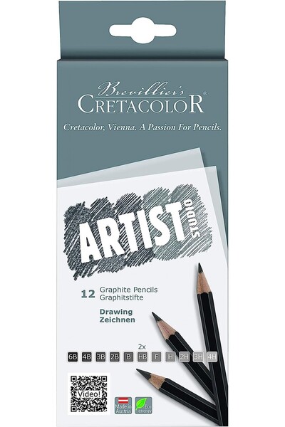 Genel Markalar Artist Studio 12'li Dereceli Kalem Seti Karton Kutu / 14112