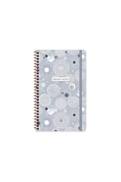 KESKİN COLOR Sharp Color 13x21cm Plain Notebook Trendy Notes Beads Silver /410237