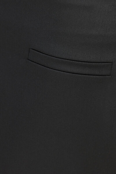 W Collection SİYAH MİDİ DAR KALIP FERMUARLI ETEK