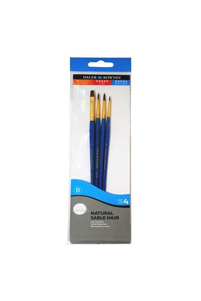 Daler Rowney Deve Kili 4'lü Fırça Seti Kısa Sap / 216910401