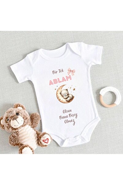 JoneBase بدلة أطفال بيضاء بأكمام قصيرة مطبوع عليها عبارة "Let My Single Siste...