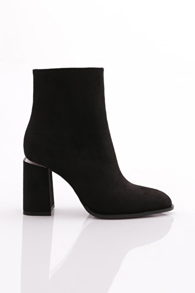 DGN Kadın Topuklu Bot Siyah Süet 613233210