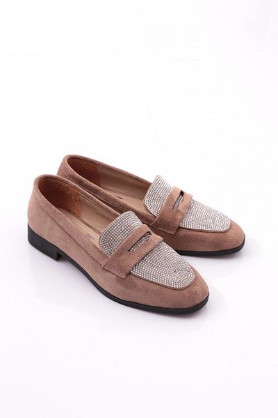 DGN Γυναικεία Loafer Παπούτσια Mink Suede 4464535