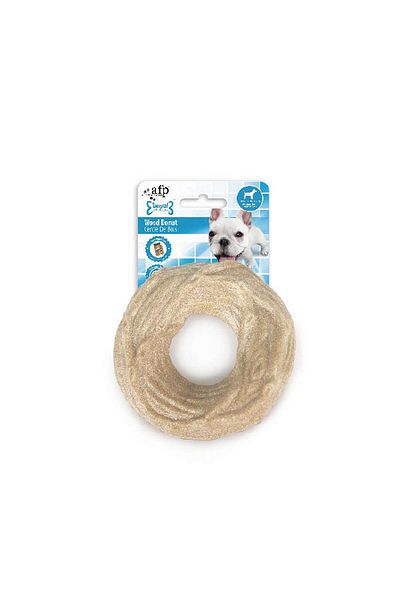 Afp Dental Chews - Teeth Scratching Wooden Donut with Peanut Hnzrn
