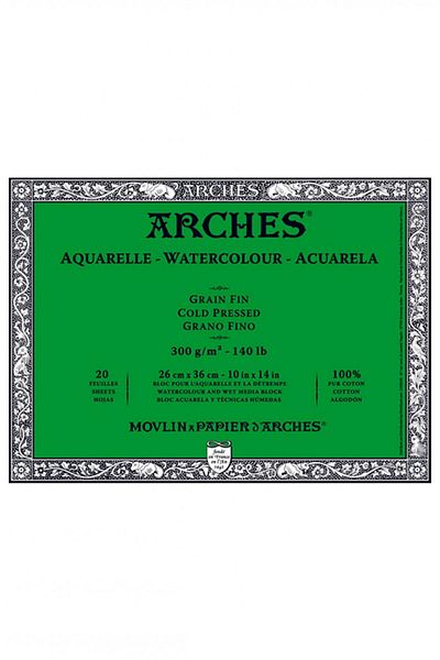 Arches 26X36Cm 300Gr Watercolor Watercolor Block - Cold Pressed / a 1795061