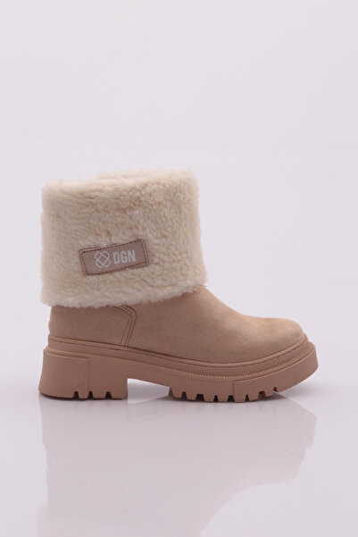 DGN Cream Suede Women's Boots - 32783538