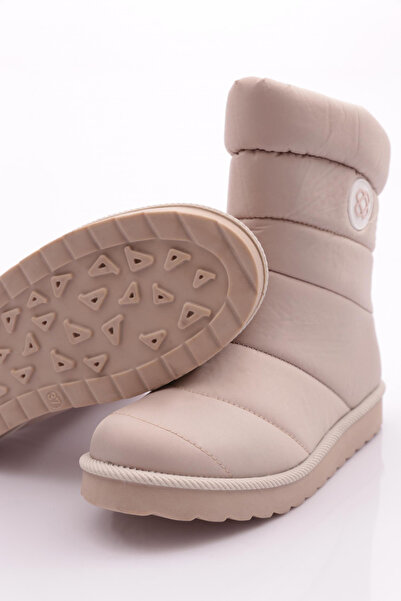 DGN Kadın Dikiş Detaylı Bot Bej 3363224