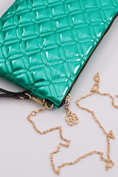 DGN Γυναικεία Τσάντα ώμου Πράσινη Μεταλλική 51153448