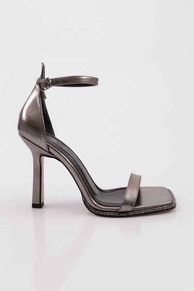 DGN Sandale de damă cu curea groasă Platinum Metallic 313633210