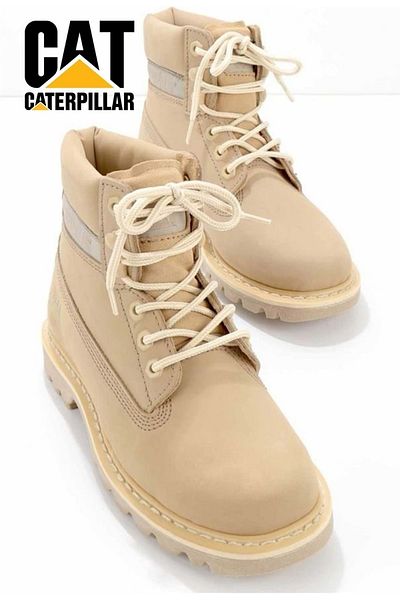 Caterpillar Caramel Δερμάτινες Γυναικείες Μπότες Bootie Cat 0111000101
