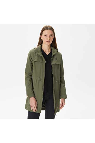 Lacoste Kadın Kapüşonlu Haki Mont