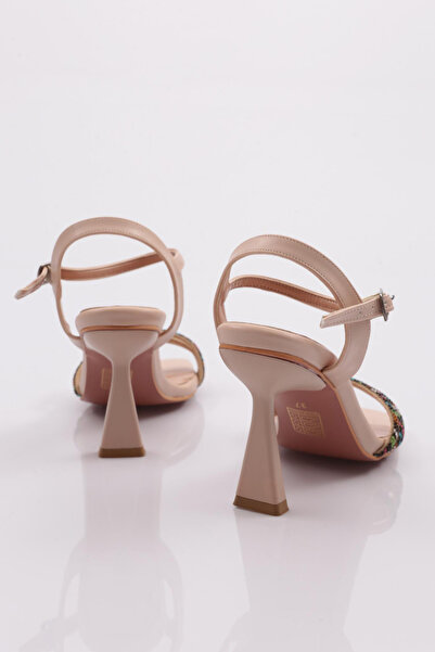 DGN 1299 Women's Colorful Stripe Ankle Strap Sandals