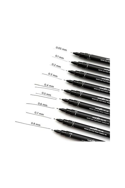 Uni Ball Pin Akrilik Uçlu Teknik Çizim Kalemi 1.2mm