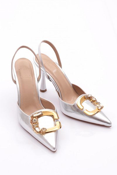 DGN 5002 Pantofi cu toc deschis cu cataramă C pentru femei