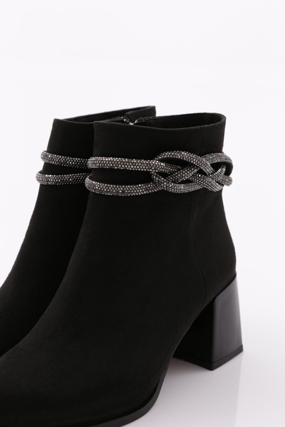 DGN Kadın Topuklu Ayakkabı Siyah Süet 2810121033