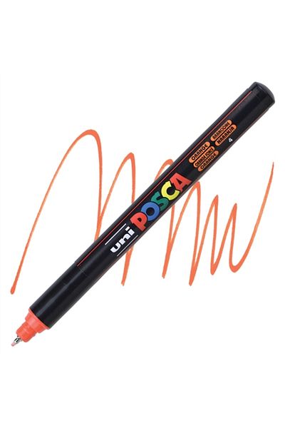 Uni Posca Uniball Posca Orange 0.7mm Fine Poster Marker - (4) / Pc1mr