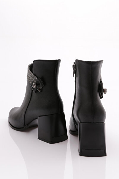 DGN Kadın Topuklu Bot Siyah 85621033