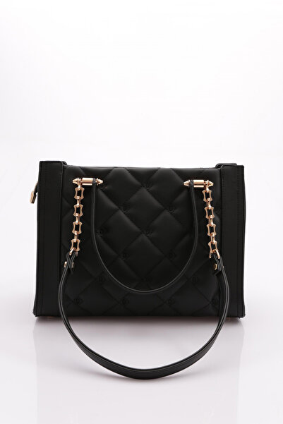 DGN Γυναικεία τσάντα μαύρη αλυσίδα - 7683437