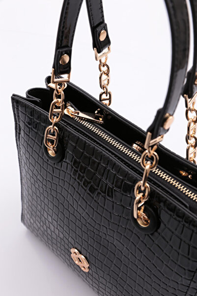 DGN Women's Bag with Black Chain - Bean 7653437