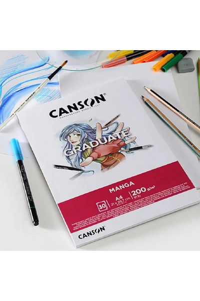 Canson Manga A4 40 Sheets 200gr Drawing Notebook - C31250p030