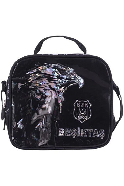 Beşiktaş Lisanslı Kartal Figürlü Siyah Orijinal Beslenme Çantası