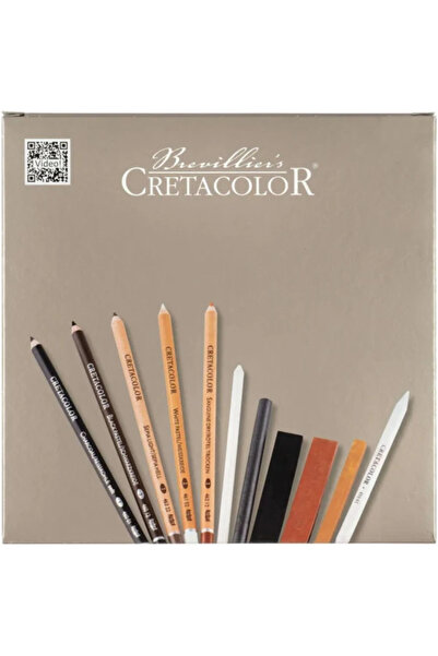 CretaColor Passion Box Drawing Set Premium Eskiz Çizim Seti 25'li Ahşap Kutu ...