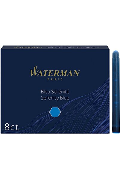 Parker Waterman Dolma Kalem Kartuşu, Mavi, 8'li Paket
