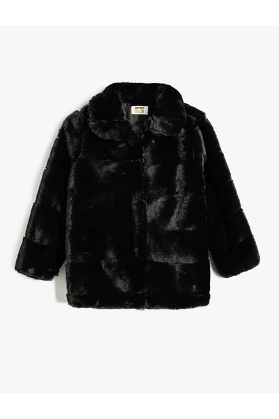 Koton Girl's Leather Coat and Jacket