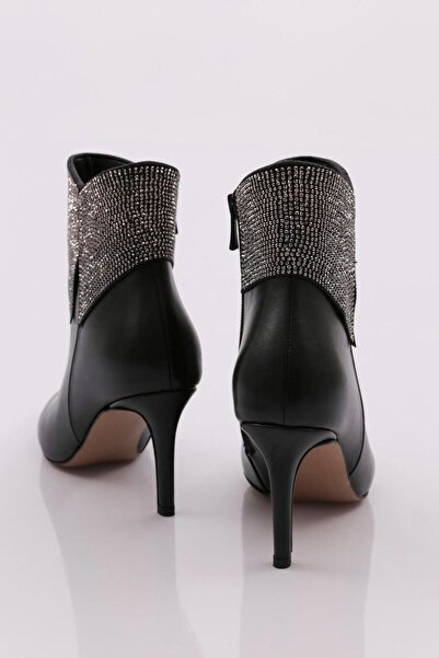 DGN Kadın Topuklu Bot Siyah 71233210