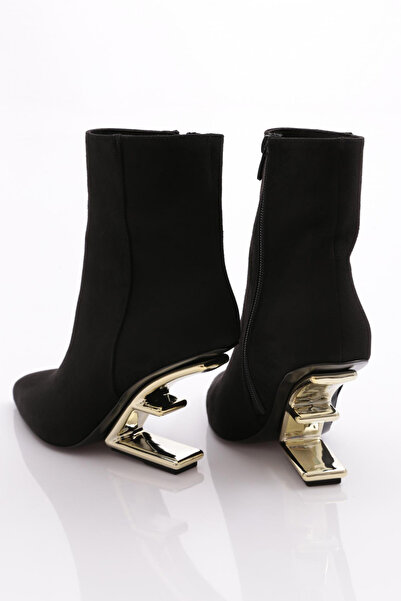 DGN Kadın Topuklu Bot Siyah Süet 22173327