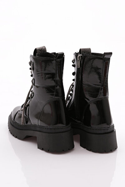 DGN Kadın Bot Siyah Kırışık Rugan 101463421027