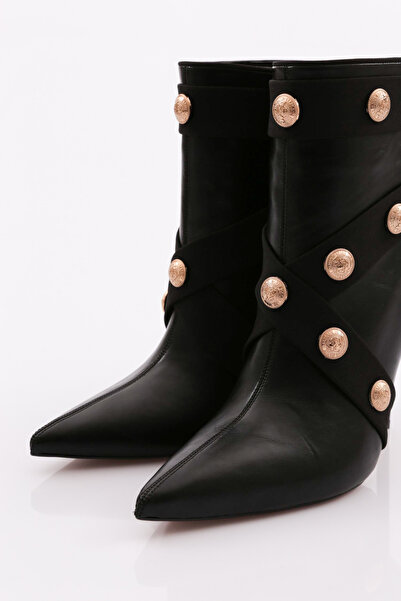 DGN Kadın Topuklu Bot Siyah 91263557