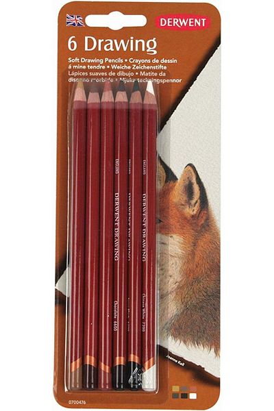 Derwent Drawing 6'lı Yağlı Çizim Kalemi Blisterli / 0700476