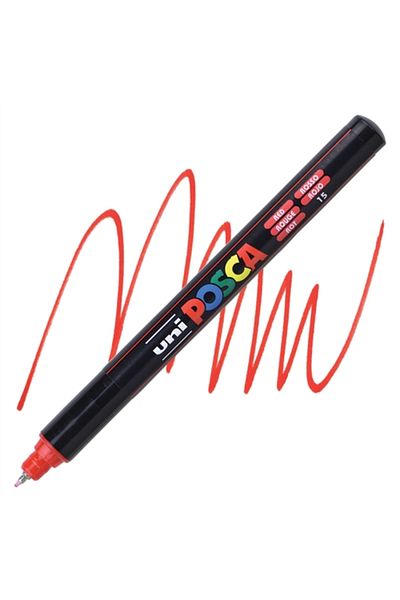 Uni Ball Posca 0.7mm Fine Poster Markörü Kırmızı (4) / Pc1mr