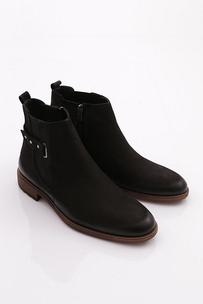 DGN Men's Classic Boots Black Nubuck Genuine Leather 981723210