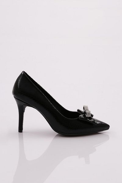 DGN Pantofi cu toc pentru femei Black Snake Metallic - 4711062821