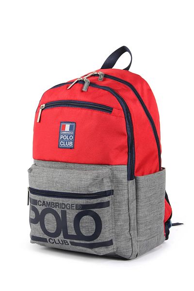 Cambridge Polo Club ستريت ستايل دورت بولميلي للجنسين Okul Sırt chantası Kırmızı / Cpo4016.003