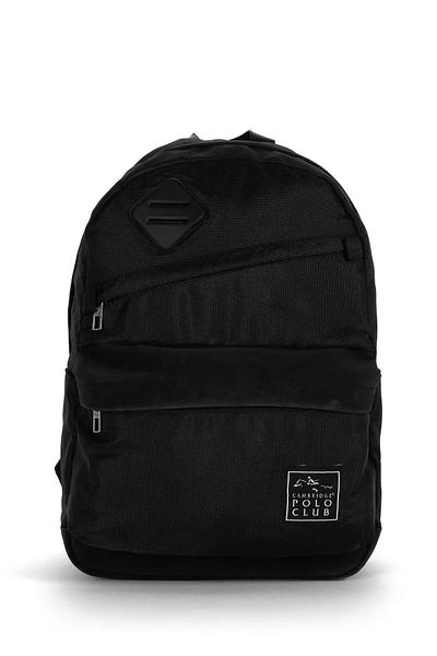 Cambridge Polo Club Unisex Black School Bag - 3 Compartments, Creative Cpc3011.001