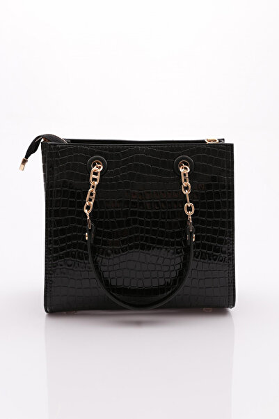 DGN Women's Bag with Black Chain - Bean 7653437