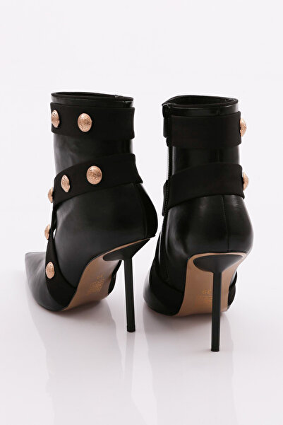 DGN Kadın Topuklu Bot Siyah 91263557