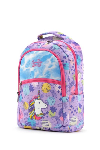 Cambridge Polo Club Unicorn Patterned Girl's Primary School Backpack - with Main Compartment / Cpo4057