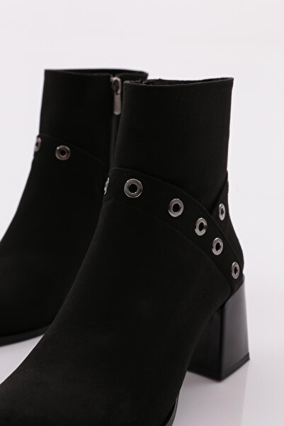 DGN Women's Heeled Boots Black Luxury Suede 81721033