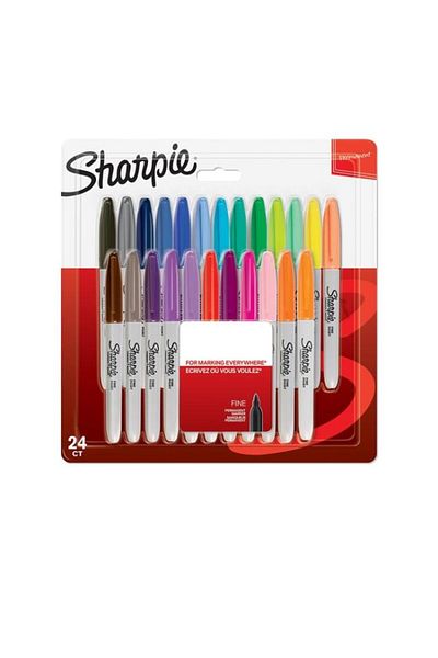 Sharpie Fine Round Tip Permanent Marker - Set of 24 Primary Colors /2065405