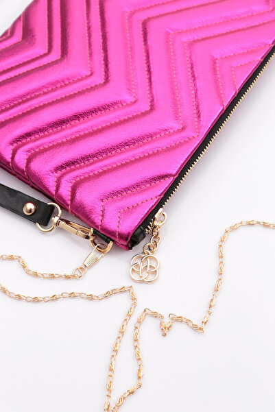 DGN Fuchsia Metallic Patterned Women's Bag - W 52123448