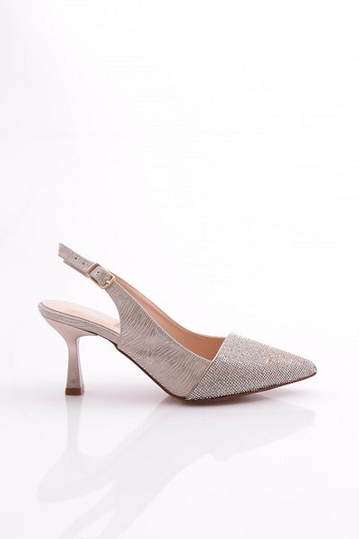 DGN Pantofi de seara cu toc de dama cu dungi aurii 2193102621