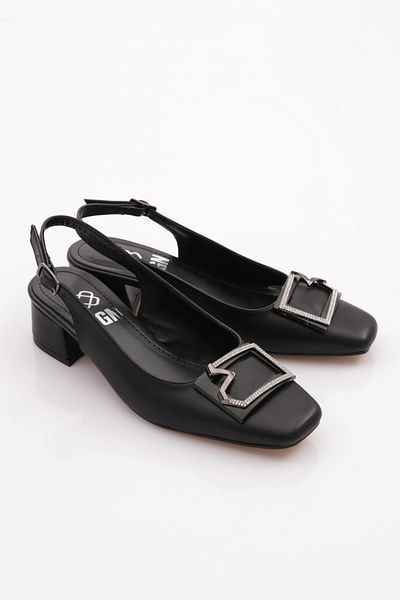 DGN Pantofi cu toc cu spatele deschis pentru femei K1