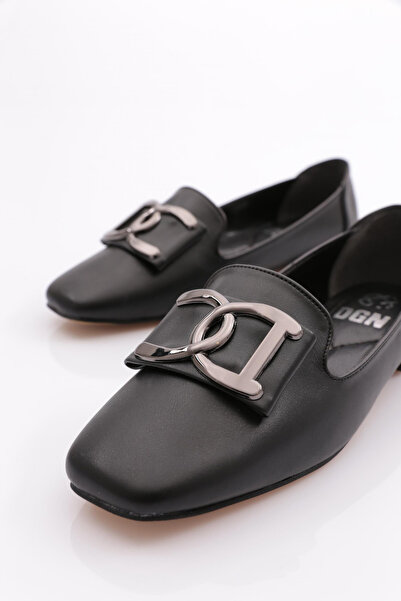 DGN Kadın Düz Burun Babet Siyah 211752621