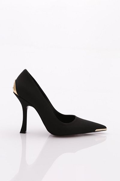 DGN Pantofi cu toc pentru femei din satin negru - 32113568