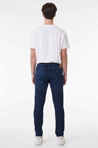 Riders by Lee Kansas Slim Fit Normal Bel Koyu Mavi Esnek Jean Kot Pantolon