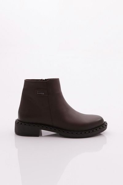 DGN Women's Floater Boots - Buckle, Brown Color, Genuine Leather, 15435106
